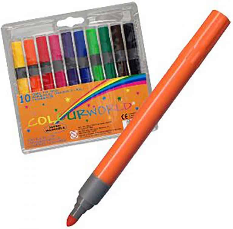 Jumbo Felt Tip Pens Assorted - Pk10 - Forward Products