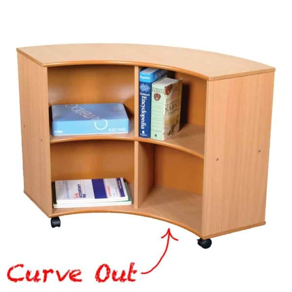 Quarter Round Storage Unit Beech - Curve Out