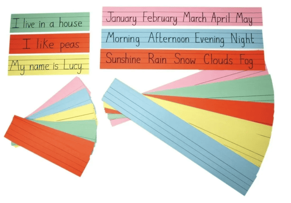 Sentence Strips Rainbow Card Assorted Colours